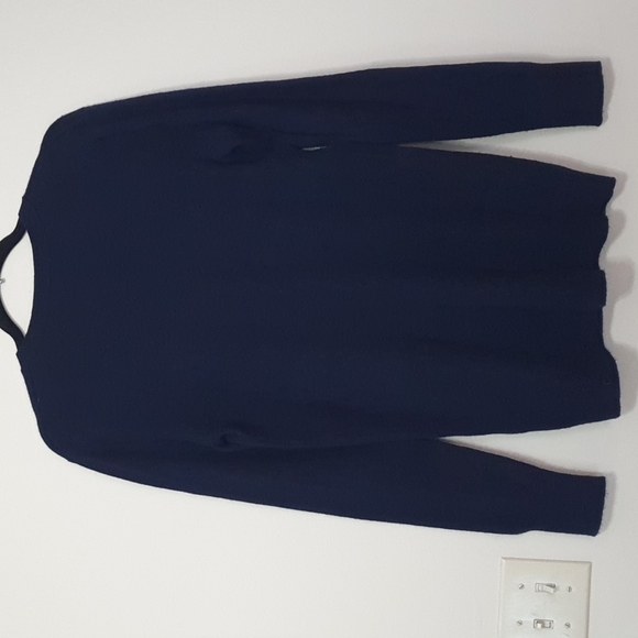 EQUIPMENT FEMME Blended Wool Cashmere  Oxford Blue Sweater - Picture 7 of 7